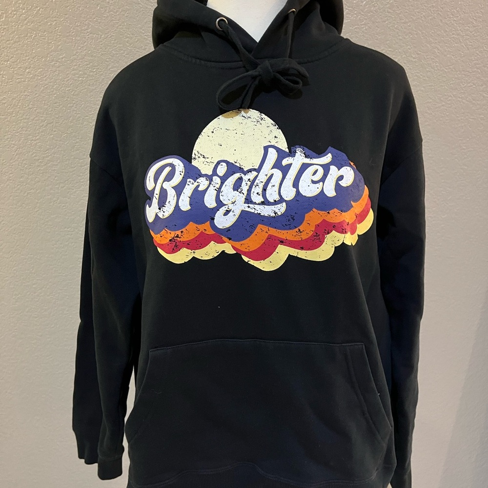 ZYIA Black Hoodie with Multicolor Graphic